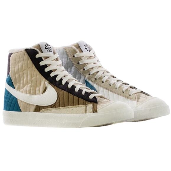 Nike Mens Quilted Sail Brown Kelp BLAZER MID 77 Lx PREMIUM “Toasty” Sneaker/Shoe - Picture 1 of 16